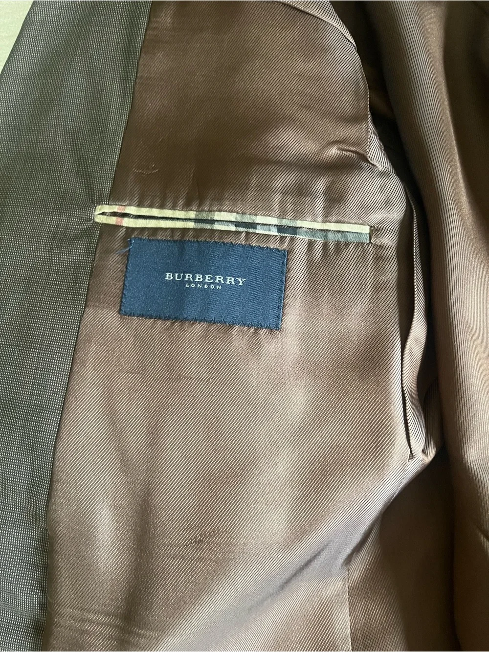 Burberry Brown Three-Button Blazer Sport Coat